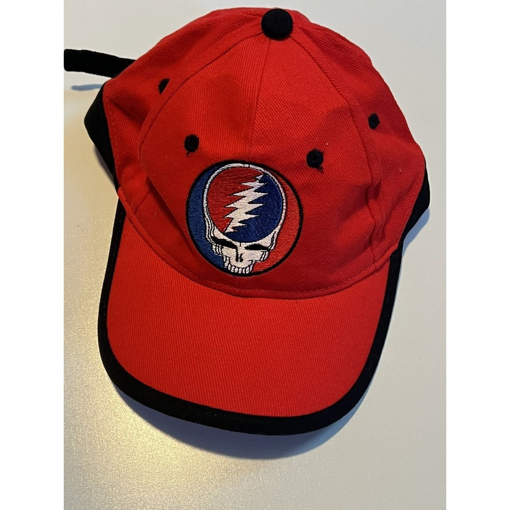 DODO Adult Greatful Dead Hat Red‎ Baseball Cap Adjustable Back Steal Your Face